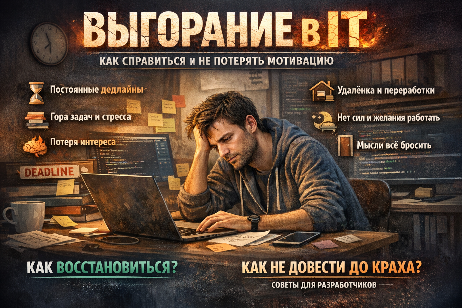 Выгорание в IT: как справиться с выгоранием разработчику и не потерять мотивацию